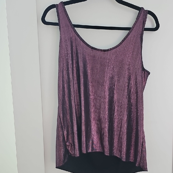 Zara Shimmering Purple Tank Top Size M - Picture 3 of 5